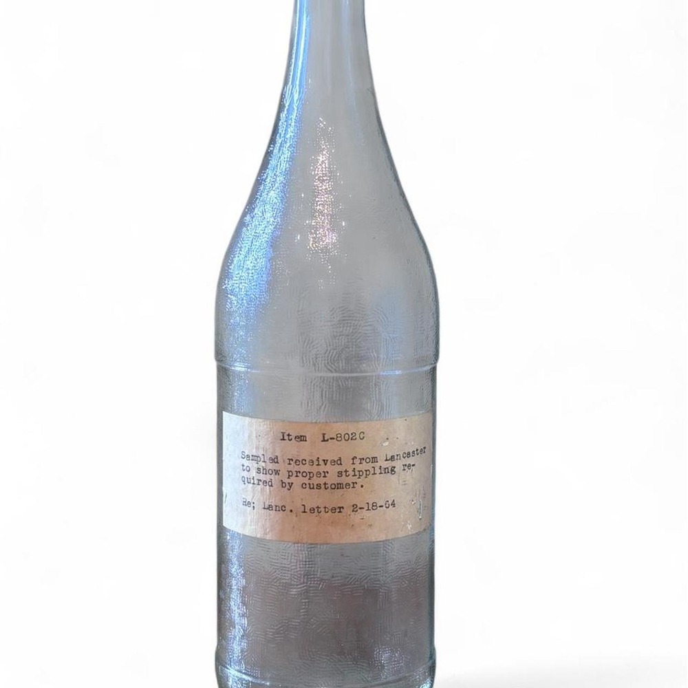 Vintage 1964 Canada Dry Stippled Glass Factory Mold Test Salesman Sample Bottle